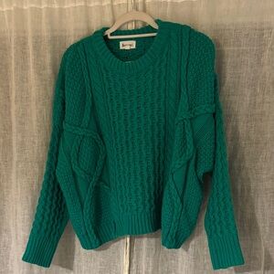 Emerald Cable Knit Sweater